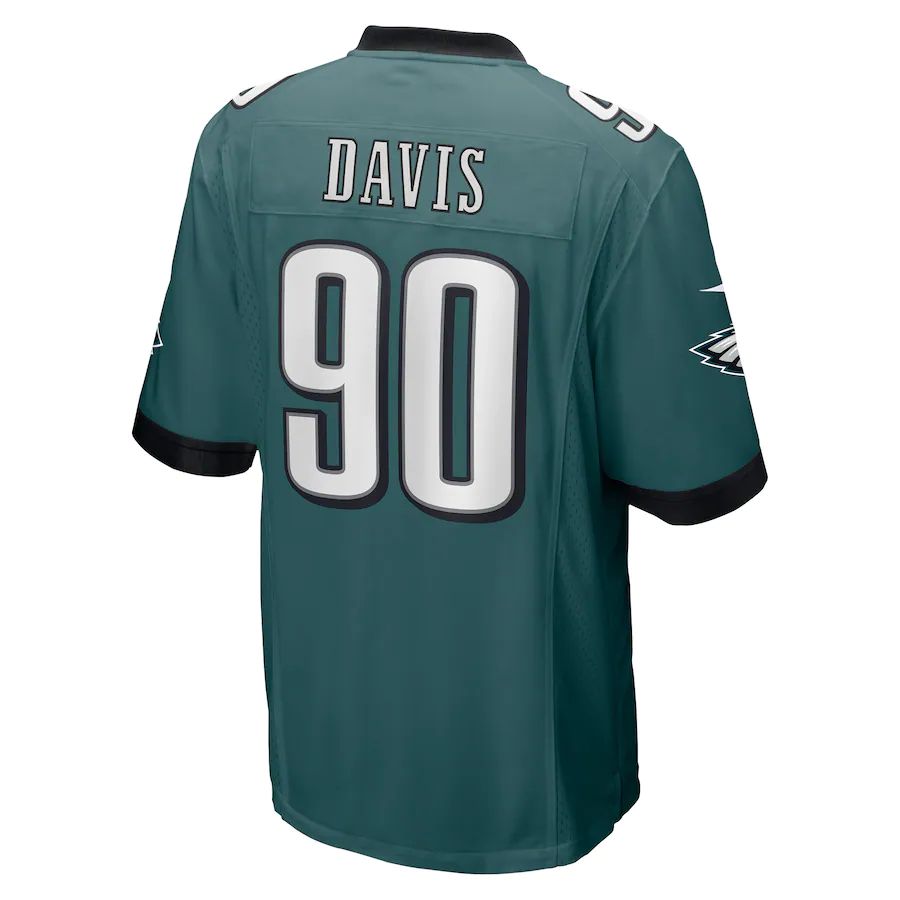 Philadelphia Eagles #90 Jordan Davis Midnight Green 2022 Draft First Round Pick Game Jersey Stitched American Football Jerseys