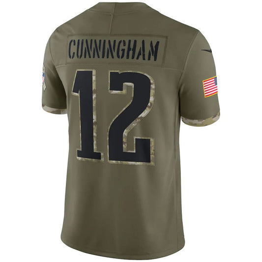 Philadelphia Eagles #12 Randall Cunningham Olive 2022 Salute To Service Retired Player Limited Jersey Stitched American Football Jerseys