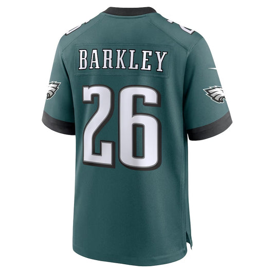 Philadelphia Eagles #26 Saquon Barkley Game white Player Jersey - Midnight Green Stitched American Football Jerseys