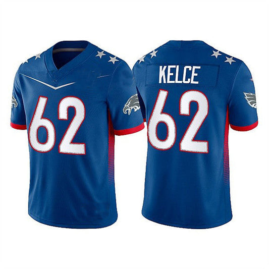 Philadelphia Eagles #62 Jason Kelce 2022 Royal Pro Bowl Stitched Jersey American Football Jerseys