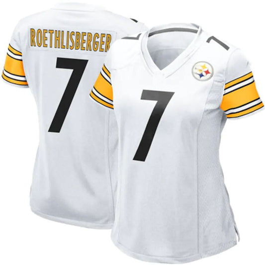 Pittsburgh Steelers #7 Ben Roethlisberger White Game Jersey Stitched American Football Jerseys