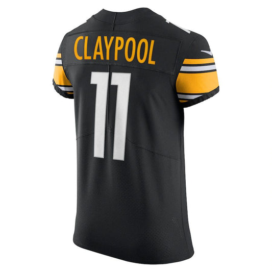 Pittsburgh Steelers #11 Chase Claypool Black Vapor Elite Player Jersey Stitched American Football Jerseys