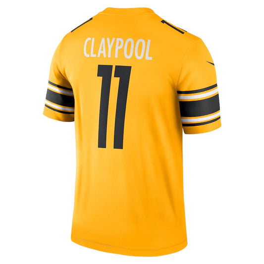 Pittsburgh Steelers #11  Chase Claypool Gold Inverted Legend Jersey Stitched American Football Jerseys