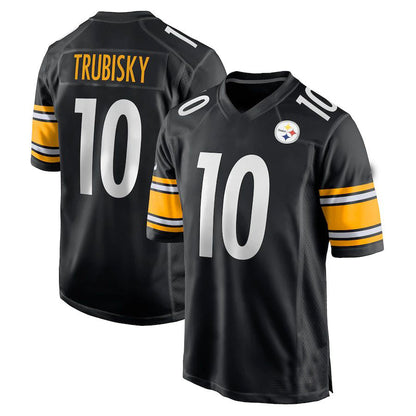 Pittsburgh Steelers #10 Mitchell Trubisky Black Player Game Jersey Stitched American Football Jerseys