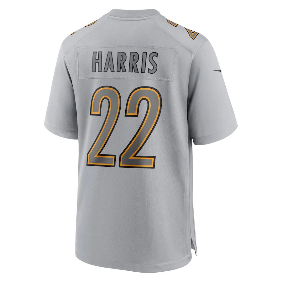 Pittsburgh Steelers #22 Najee Harris Gray Atmosphere Fashion Game Jersey Stitched American Football Jerseys