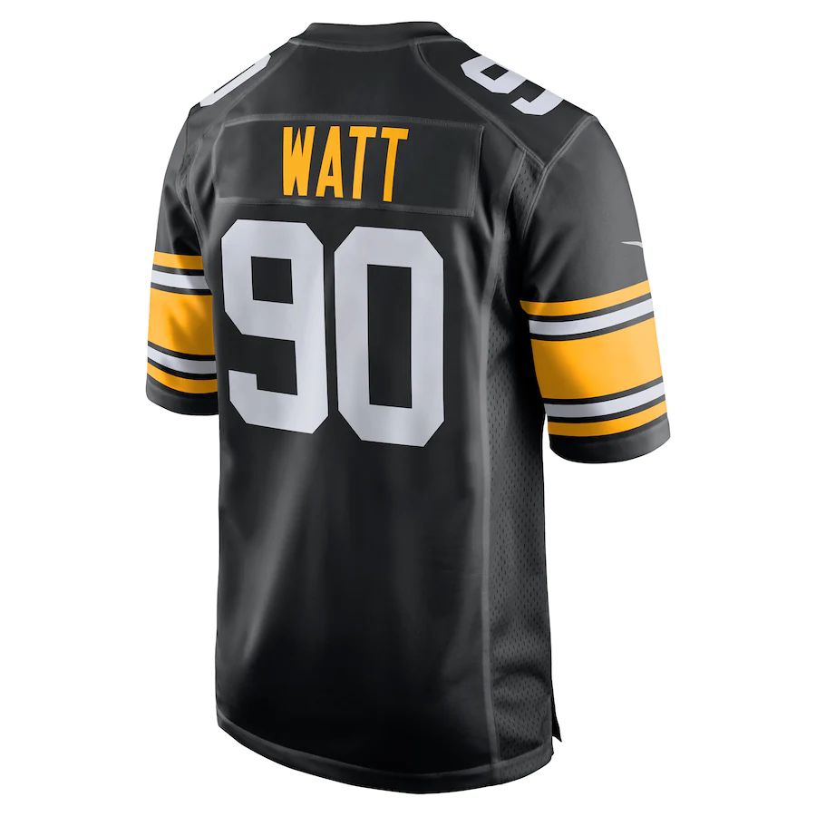 Pittsburgh Steelers #90 T.J. Watt Black Alternate Game Jersey Stitched American Football Jerseys