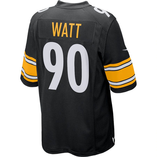 Pittsburgh Steelers #90 T.J. Watt Black Game Player Jersey Stitched American Football Jerseys