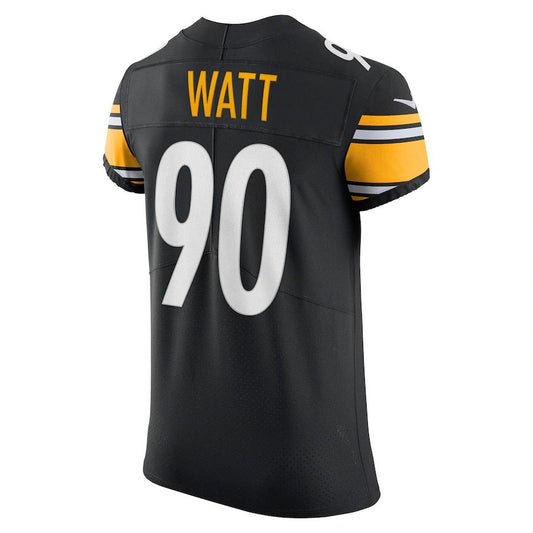 Pittsburgh Steelers #90 T.J. Watt Black Vapor Elite Player Jersey Stitched American Football Jerseys