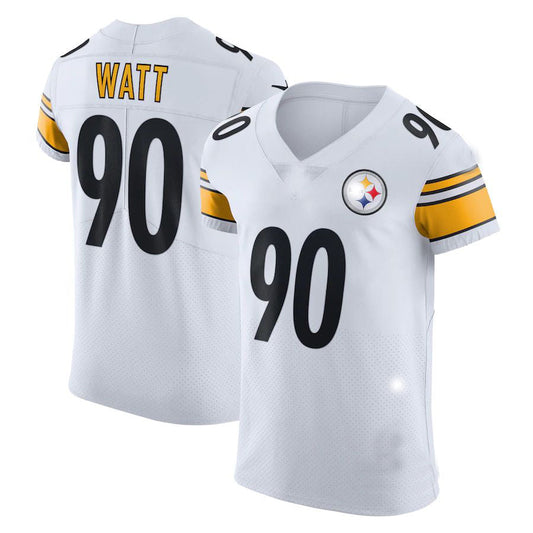 Pittsburgh Steelers #90 T.J. Watt White Vapor Elite Player Jersey Stitched American Football Jerseys