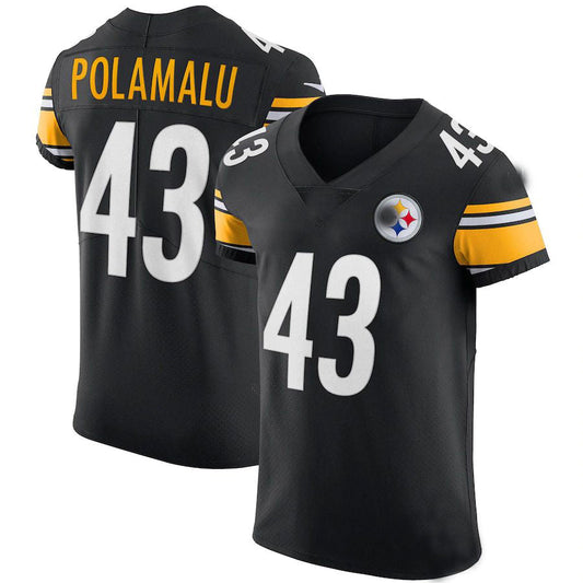 Pittsburgh Steelers #43  Troy Polamalu Black Retired Player Elite Jersey Stitched American Football Jerseys