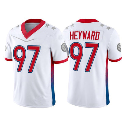 Pittsburgh Steelers #97 Cameron Heyward 2022 White Pro Bowl Stitched Jersey American Football Jerseys