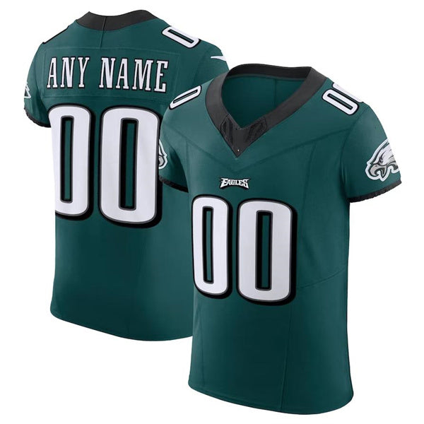 Custom Philadelphia Eagles Midnight Green Scarlet Vapor F.U.S.E. Elite  Jersey Stitched American Football Jerseys