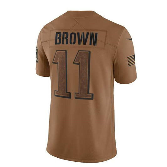 Philadelphia Eagles #11 A.J. Brown Brown 2023 Salute To Service Limited Jersey Stitched American Football Jerseys