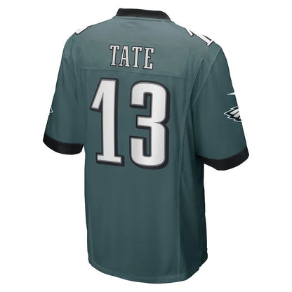 Philadelphia Eagles #13 Auden Tate Midnight Green Game Player Jersey Stitched American Football Jerseys