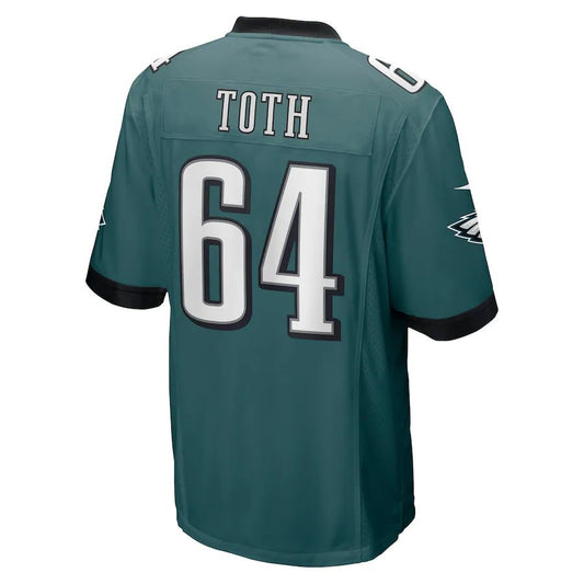 Philadelphia Eagles #64 Brett Toth Midnight Green Game Jersey Stitched American Football Jerseys