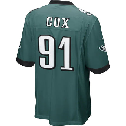 Philadelphia Eagles #91 Fletcher Cox Midnight Green Game Jersey Stitched American Football Jerseys