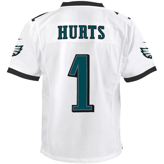 Philadelphia Eagles #1 Jalen Hurts White Game Jersey Stitched American Football Jerseys