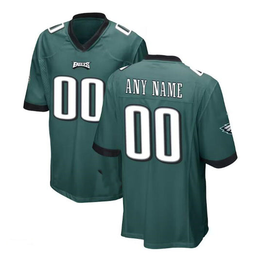 Custom Philadelphia Eagles Midnight Green Game Jersey Stitched American Football Jerseys