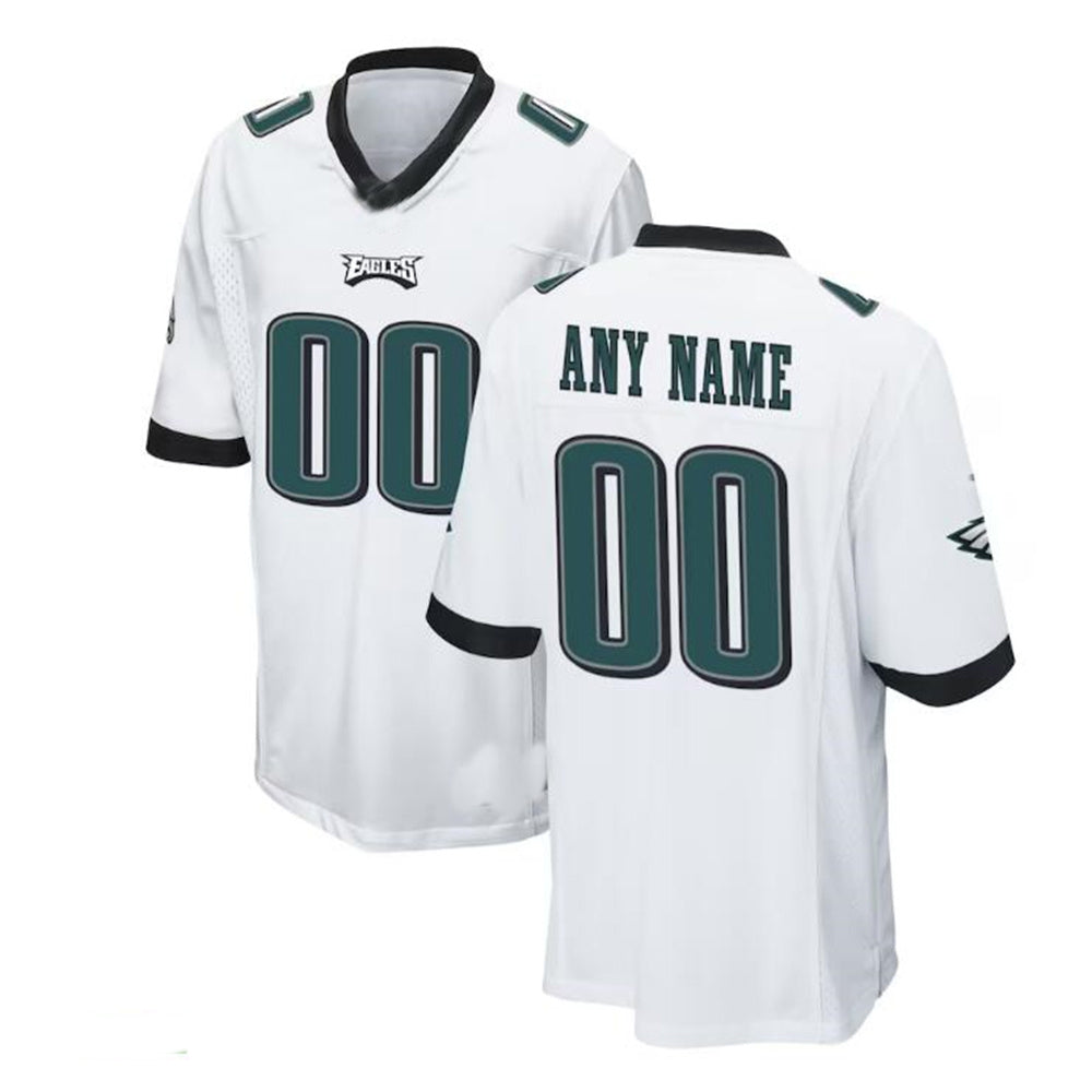 Custom Philadelphia Eagles White Game Jersey Stitched American Football Jerseys