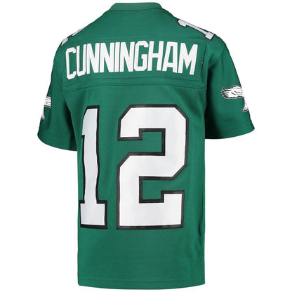 Philadelphia Eagles #12 Randall Cunningham Mitchell & Ness Kelly Green 1990 Retired Player Legacy Jersey Stitched American Football Jerseys