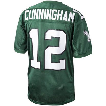 Philadelphia Eagles #12 Randall Cunningham Mitchell & Ness Kelly Green 1992 Authentic Throwback Retired Player Jersey Stitched American Football Jerseys