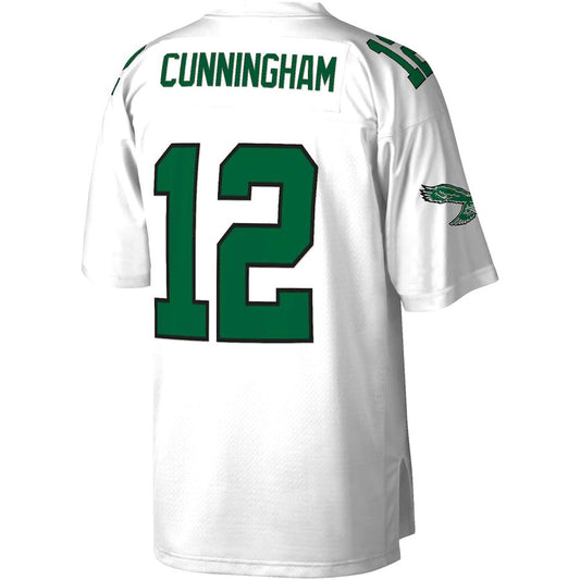 Philadelphia Eagles #12 Randall Cunningham Mitchell & Ness White Legacy Replica Jersey Stitched American Football Jerseys