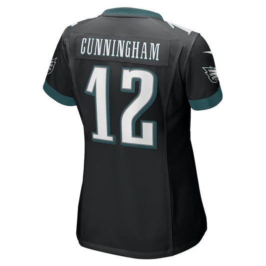 Philadelphia Eagles #12 Randall Cunningham Black Retired Game Jersey Stitched American Football Jerseys