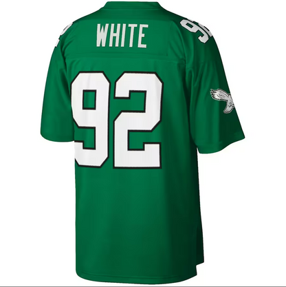 Philadelphia Eagles #92 Reggie White Mitchell & Ness Kelly Green Legacy Replica Jersey Stitched American Football Jerseys