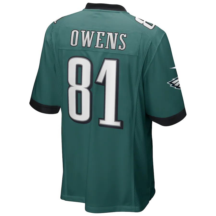 Philadelphia Eagles #81 Terrell Owens Midnight Green Game Retired Player Jersey Stitched American Football Jerseys