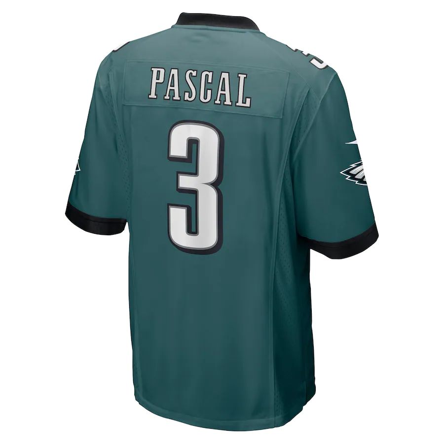 Philadelphia Eagles #3 Zach Pascal Green Game Jersey Stitched American Football Jerseys