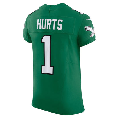 Philadelphia Eagles #1 Jalen Hurts Alternate Vapor F.U.S.E. Elite Jersey - Kelly Green American Football Jerseys