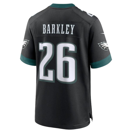 Philadelphia Eagles #26 Saquon Barkley Alternate Game Jersey - Black American Football Jerseys