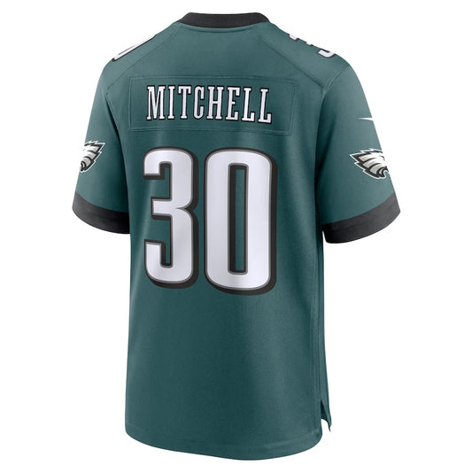 Philadelphia Eagles #30 Quinyon Mitchell 2024 Draft First Round Pick Player Game Jersey - Midnight Green Football Jerseys