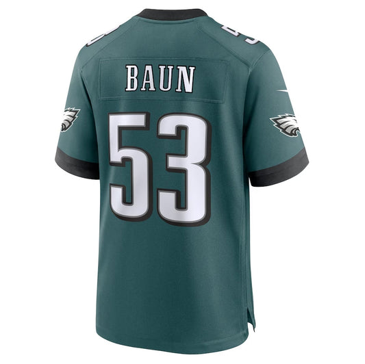 Philadelphia Eagles #53 Zach Baun Game Jersey - Midnight Green American Football Jerseys