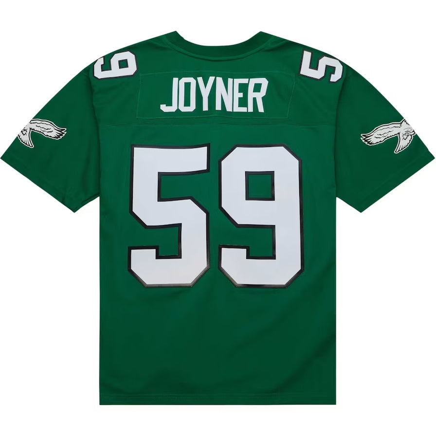 Philadelphia Eagles #59 Seth Joyner Mitchell & Ness Legacy Replica Jersey - Kelly Green Stitched American Football Jerseys