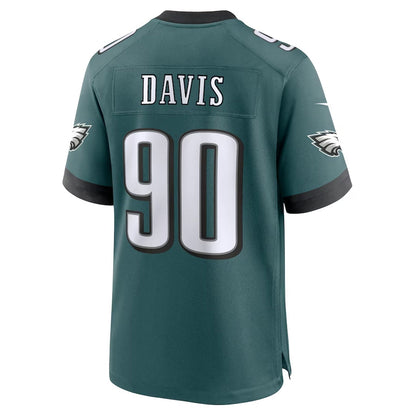 Philadelphia Eagles #90 Jordan Davis Team Game Jersey - Midnight Green American Football Jerseys