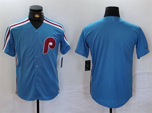 Philadelphia Phillies Blank Blue Cool Base Stitched Baseball Jersey