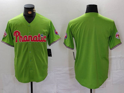 Philadelphia Phillies Blank Green With Patch Stitched Cool Base Baseball Jersey