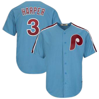 Philadelphia Phillies Light Blue Cooperstown Team Jersey