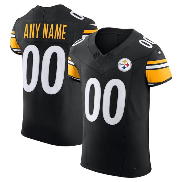 Custom Pittsburgh Steelers Black Scarlet Vapor F.U.S.E. Elite  Jersey Stitched American Football Jerseys