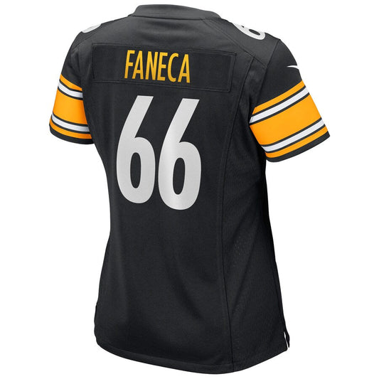 Pittsburgh Steelers #66 Alan Faneca Black Game Retired Player Jersey Stitched American Football Jerseys