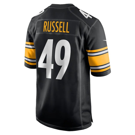 Pittsburgh Steelers #49 Chapelle Russell Black Game Player Jersey Stitched American Football Jerseys