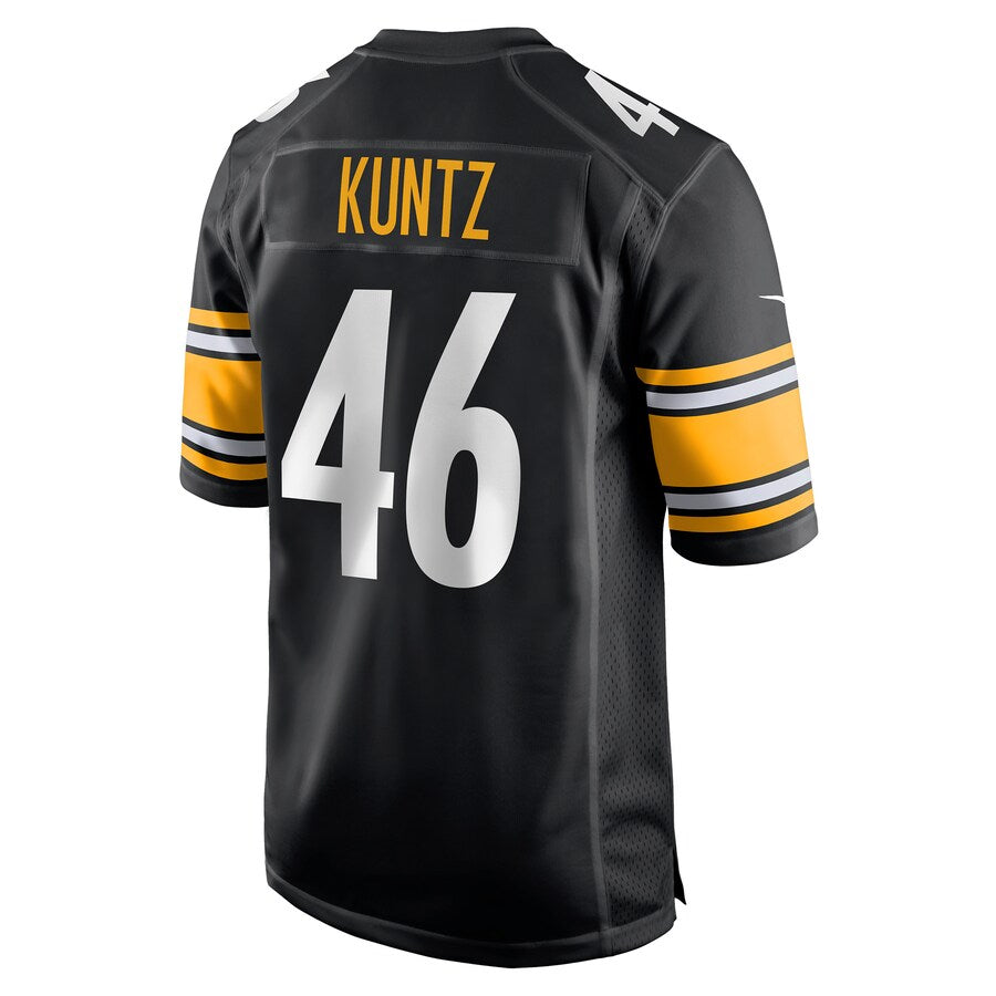 Pittsburgh Steelers #46 Christian Kuntz Black Game Jersey Stitched American Football Jerseys