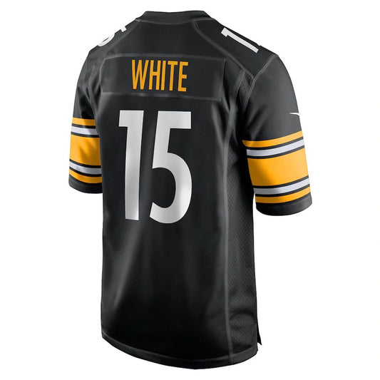 Pittsburgh Steelers #15 Cody White Black Game Jersey Stitched American Football Jerseys