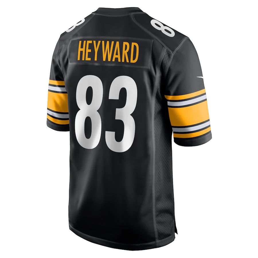 Pittsburgh Steelers #83 Connor Heyward Black Game Player Jersey Stitched American Football Jerseys