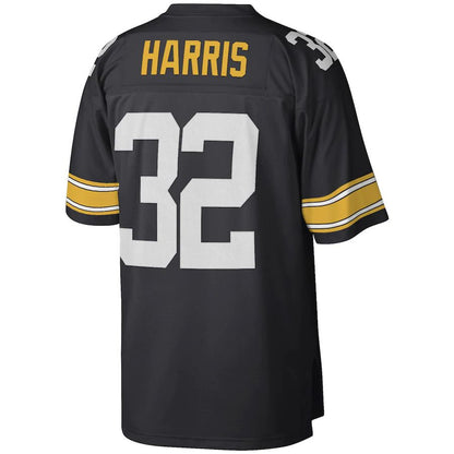 Pittsburgh Steelers #32 Franco Harris Mitchell & Ness Black Legacy Replica Jersey Stitched American Football Jerseys