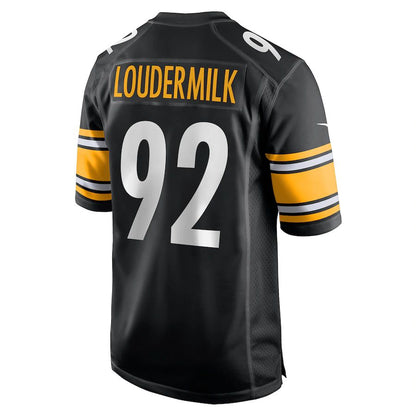 Pittsburgh Steelers #92 Isaiahh Loudermilk Black Game Jersey Stitched American Football Jerseys