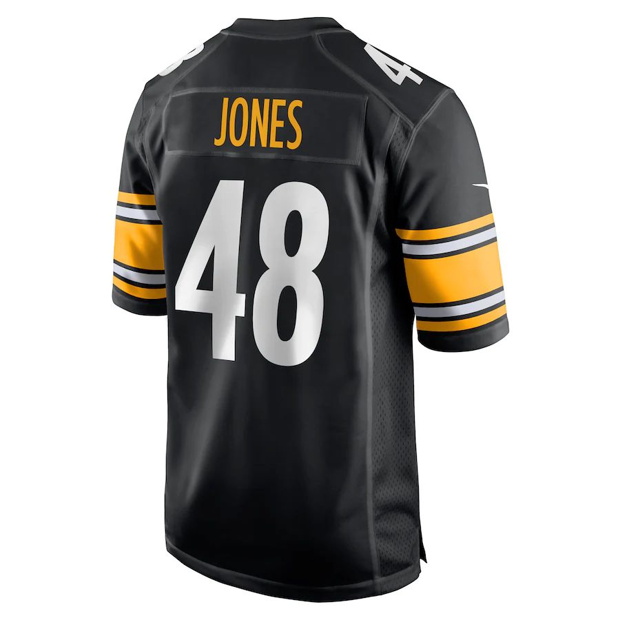 Pittsburgh Steelers #48 Jamir Jones Black Team Game Player Jersey Stitched American Football Jerseys