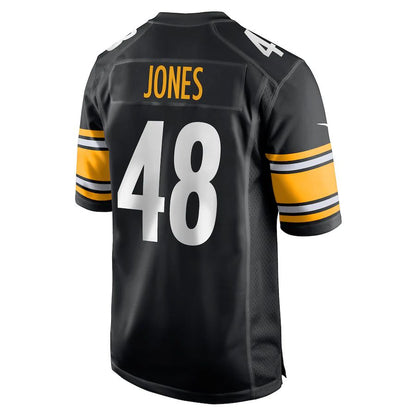 Pittsburgh Steelers #48 Jamir Jones Black Team Game Player Jersey Stitched American Football Jerseys