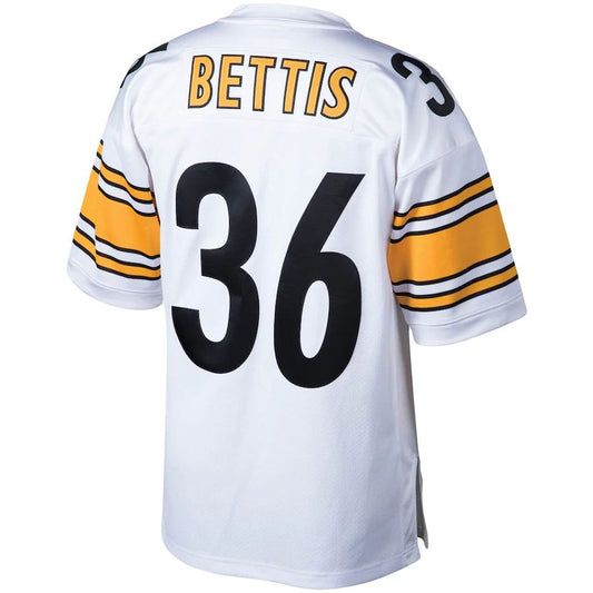 Pittsburgh Steelers #36 Jerome Bettis Mitchell & Ness White 2005 Authentic Throwback Retired Player Jersey Stitched American Football Jerseys